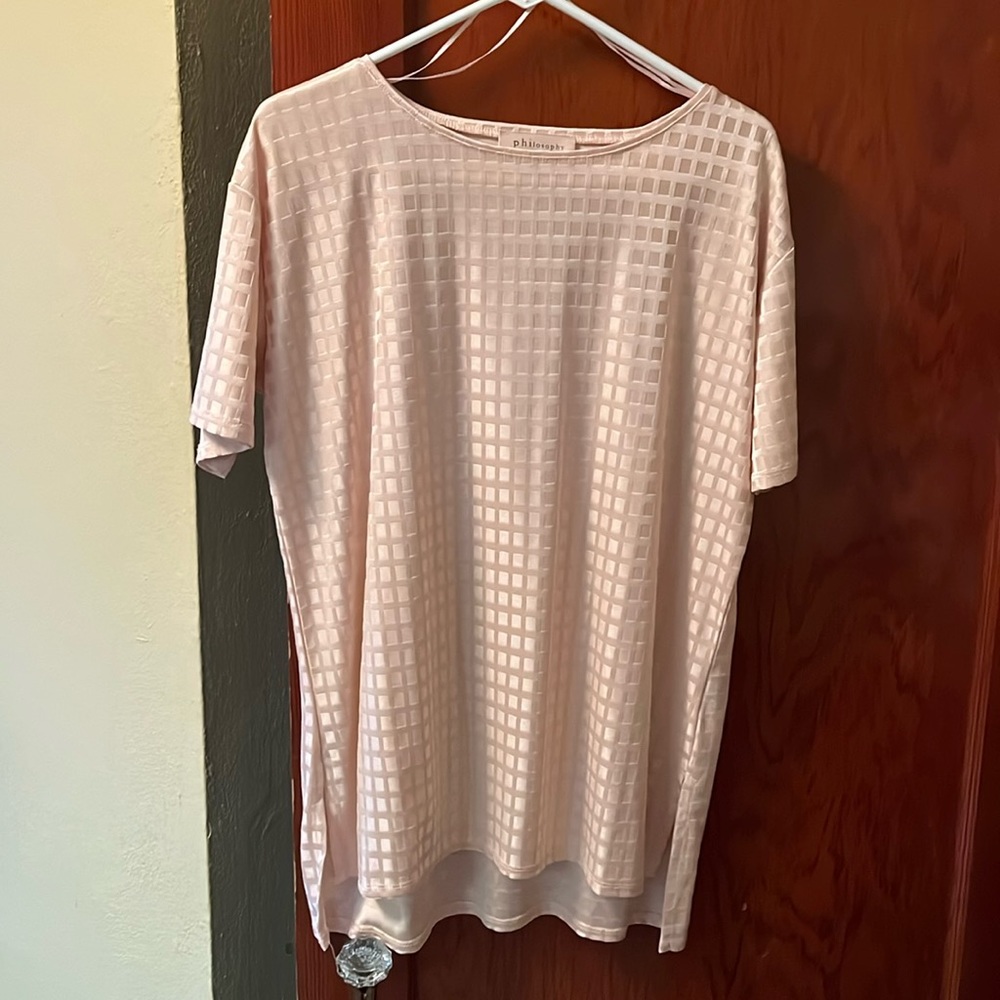 Philosophy Woman Republic Clothing Pink Satin Top